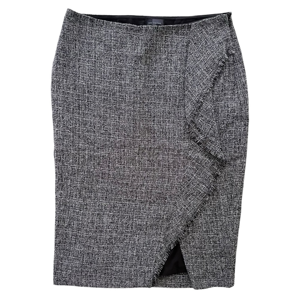 The Limited Black and White Textured Pencil Skirt